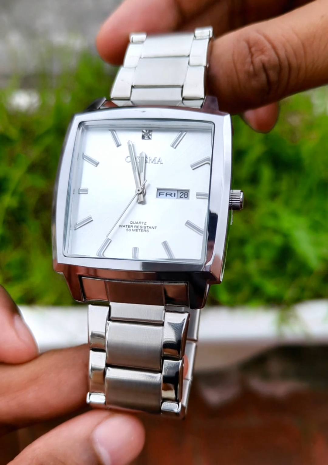 PREMIUM Square Dial Men Fashionable Chain Watch in DUAL TONE
